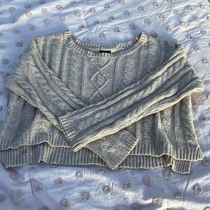 XL off the shoulder crop sweater